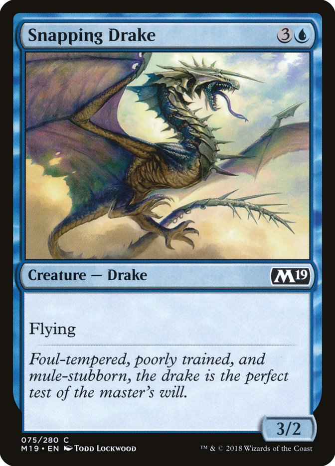 MTG Card Title: Snapping Drake M19/75
