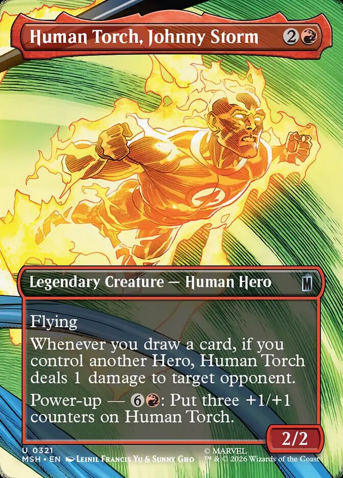 MTG Card Title: Human Torch, Johnny Storm MSH/321