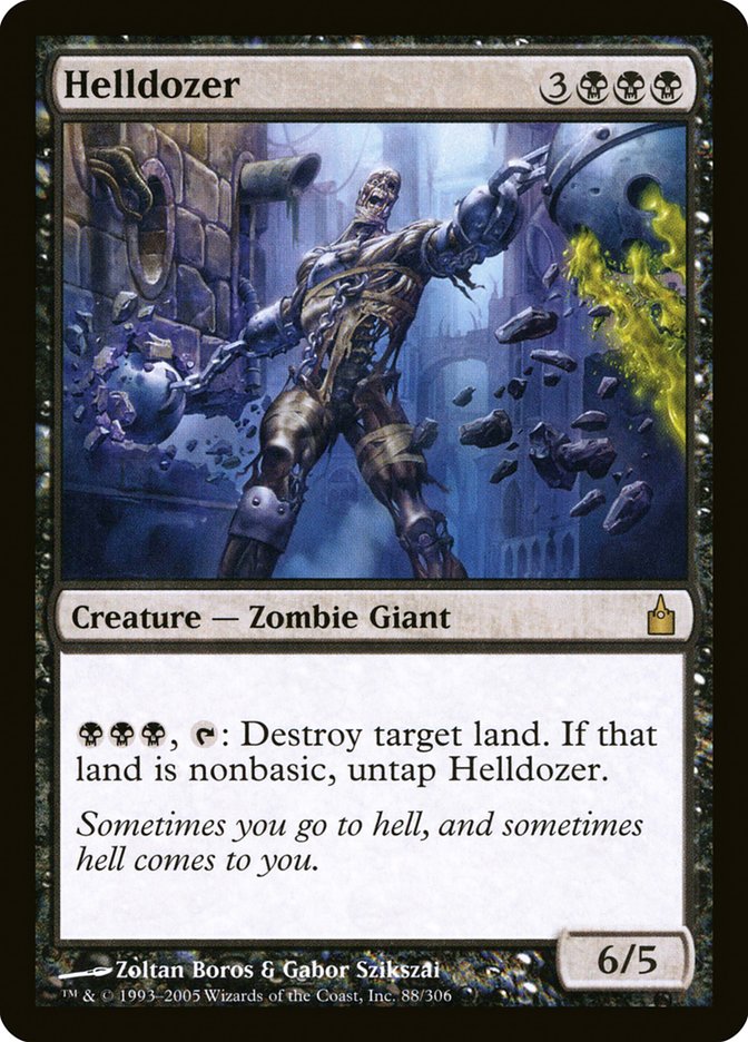 MTG Card Title: Helldozer RAV/88