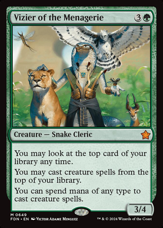 MTG Card Title: Vizier of the Menagerie FDN/649