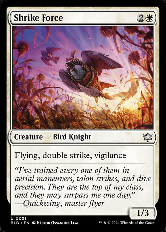 MTG Card Title: Shrike Force BLB/31