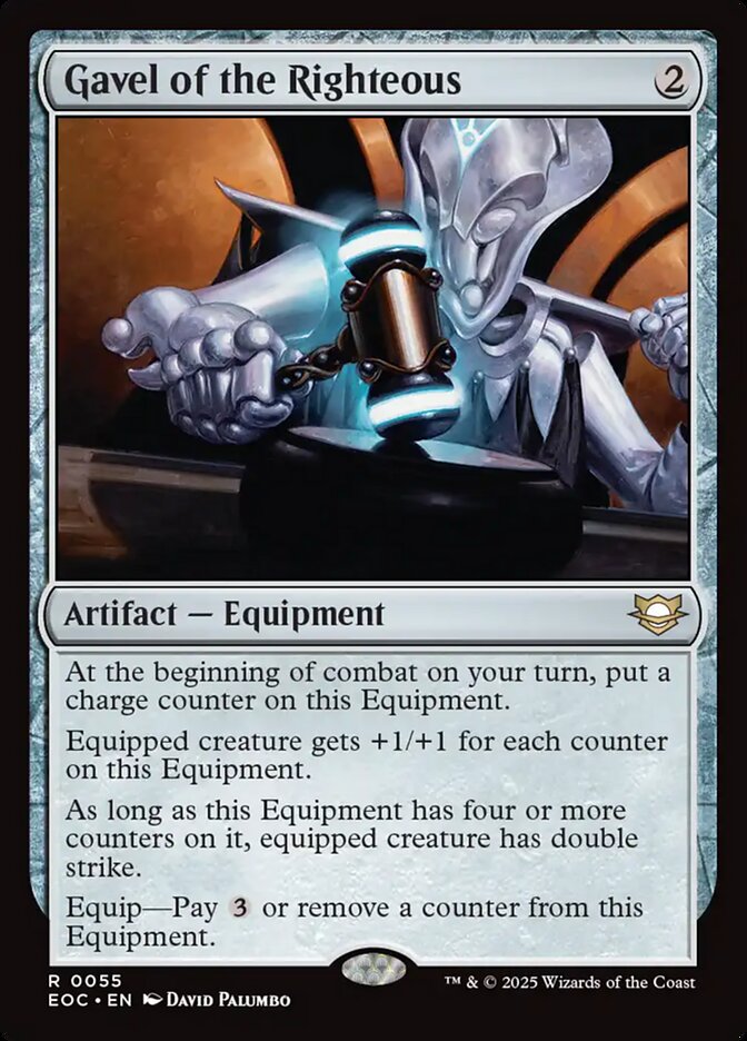 MTG Card Title: Gavel of the Righteous EOC/55