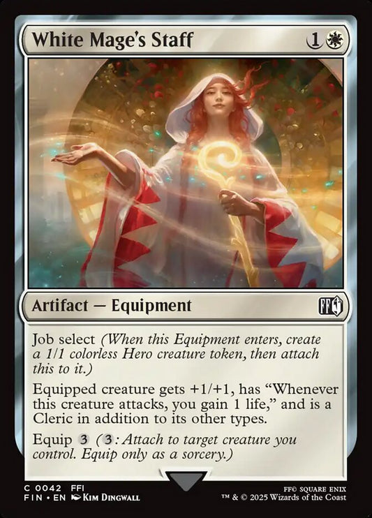 MTG Card Title: White Mage's Staff FIN/42