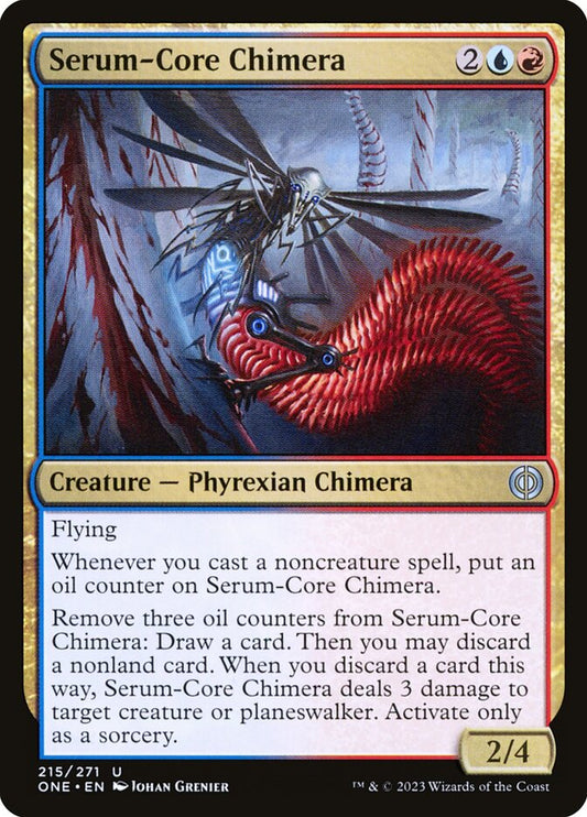 MTG Card Title: Serum-Core Chimera ONE/215