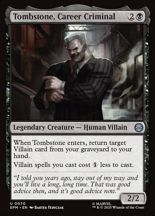 MTG Card Title: Tombstone, Career Criminal SPM/70