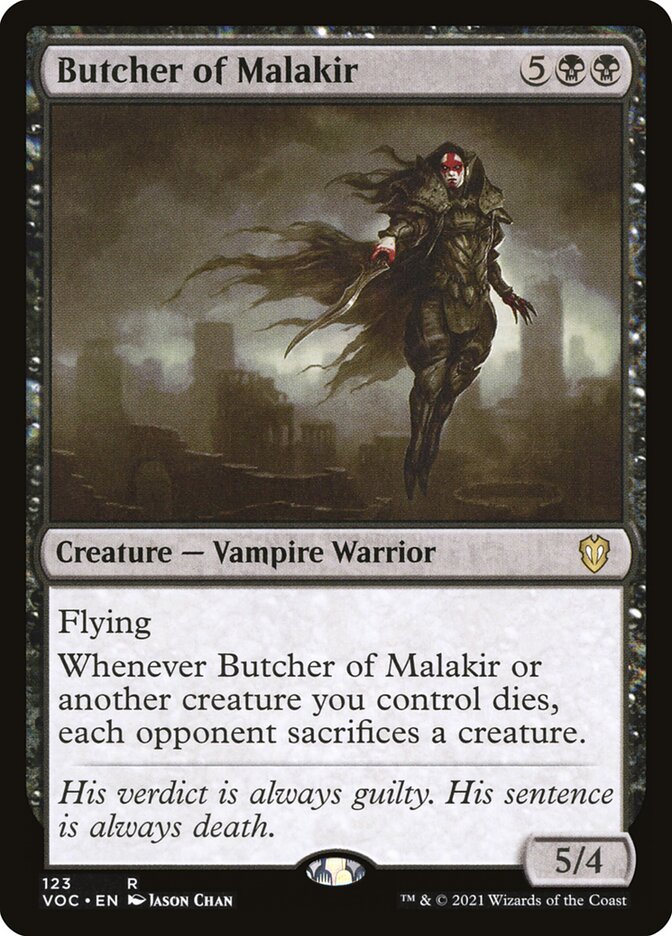 MTG Card Title: Butcher of Malakir VOC/123