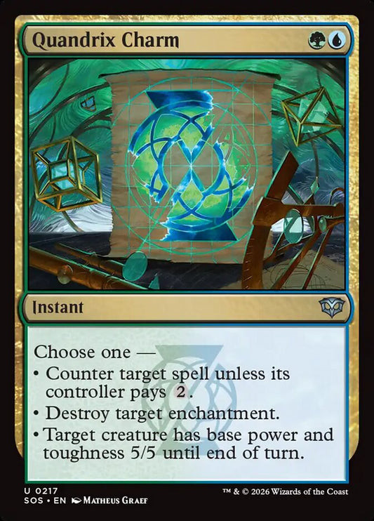 MTG Card Title: Quandrix Charm SOS/217