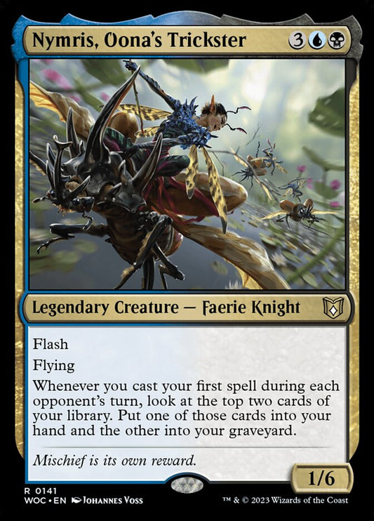 MTG Card Title: Nymris, Oona's Trickster WOC/141