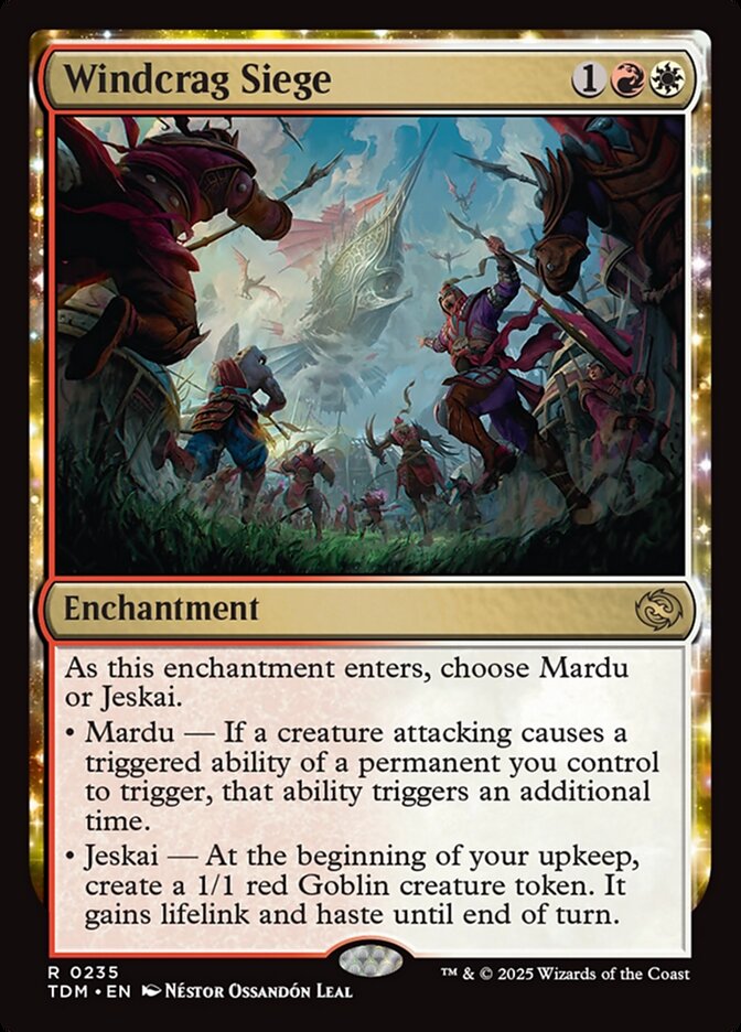 MTG Card Title: Windcrag Siege TDM/235