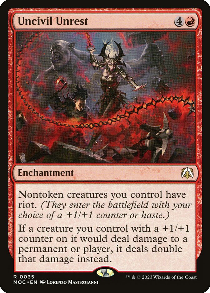 MTG Card Title: Uncivil Unrest MOC/35