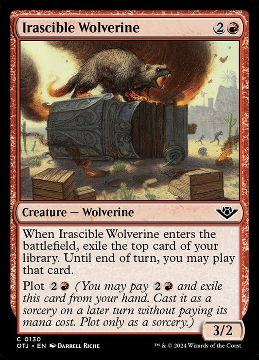 MTG Card Title: Irascible Wolverine OTJ/130
