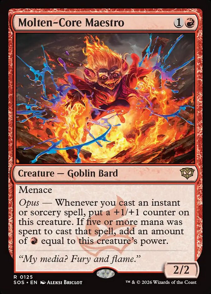 MTG Card Title: Molten-Core Maestro SOS/125