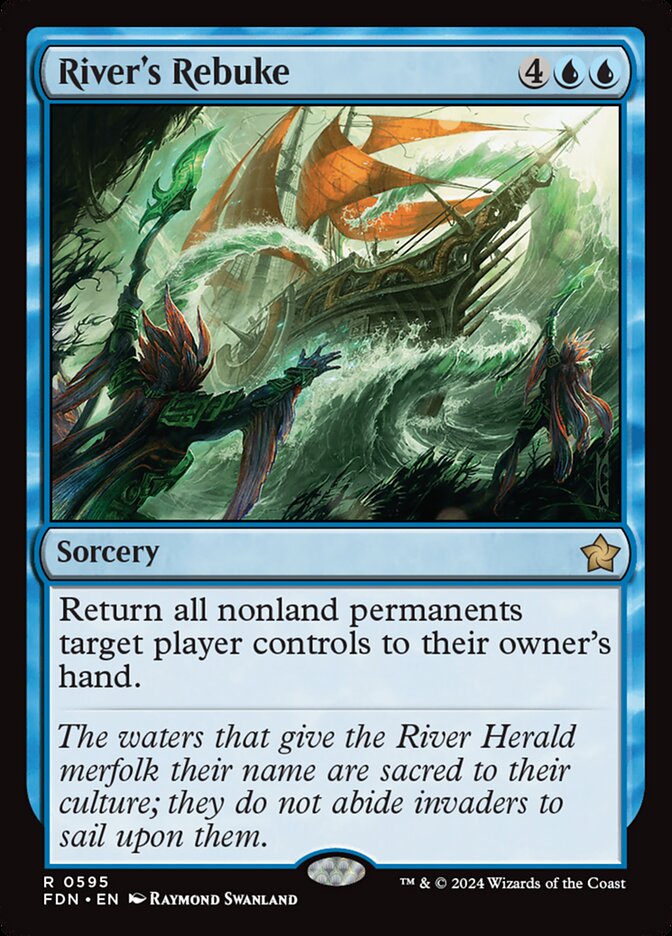MTG Card Title: River's Rebuke FDN/595