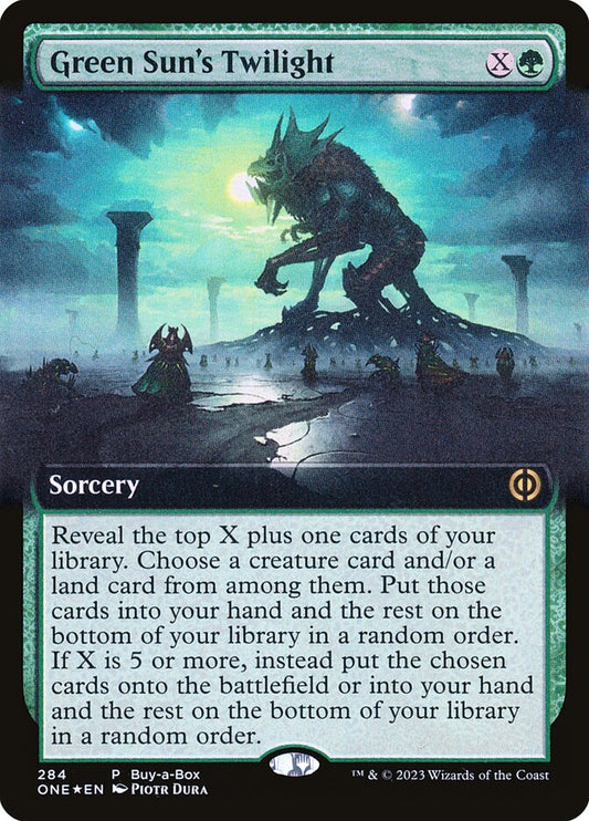 MTG Card Title: Green Sun's Twilight ONE/284