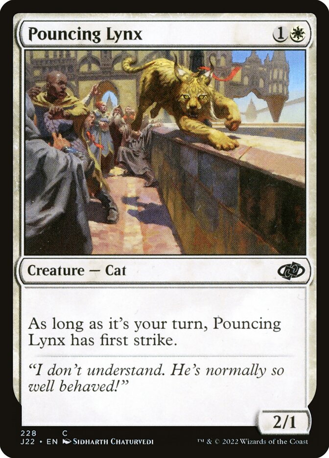 MTG Card Title: Pouncing Lynx J22/228