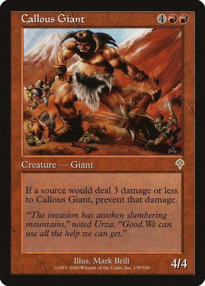 MTG Card Title: Callous Giant INV/139