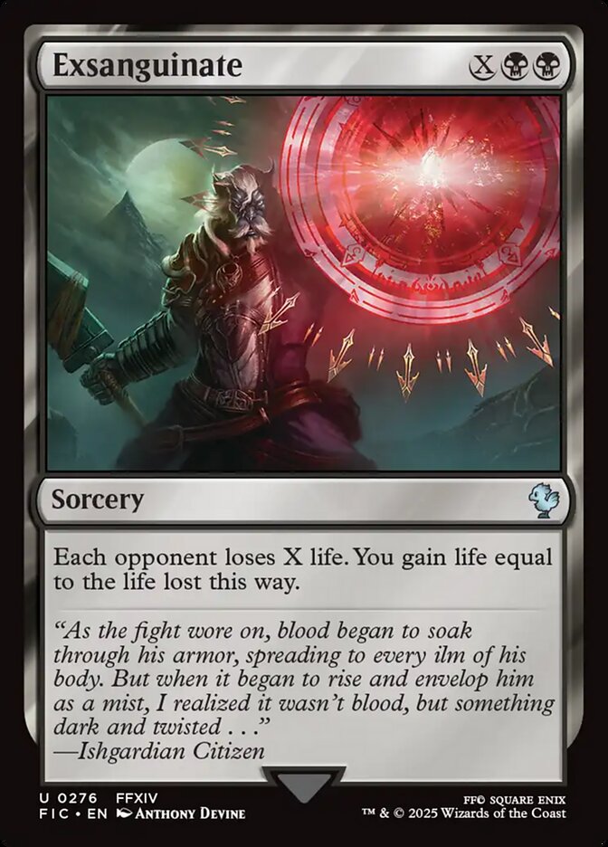 MTG Card Title: Exsanguinate FIC/276