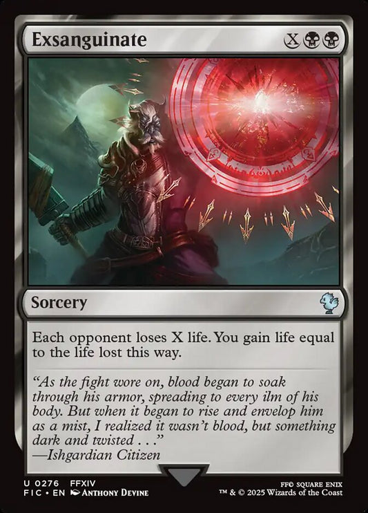 MTG Card Title: Exsanguinate FIC/276