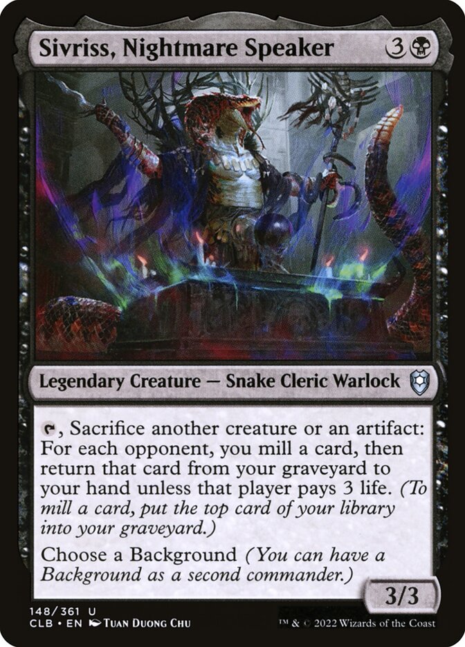 MTG Card Title: Sivriss, Nightmare Speaker CLB/148