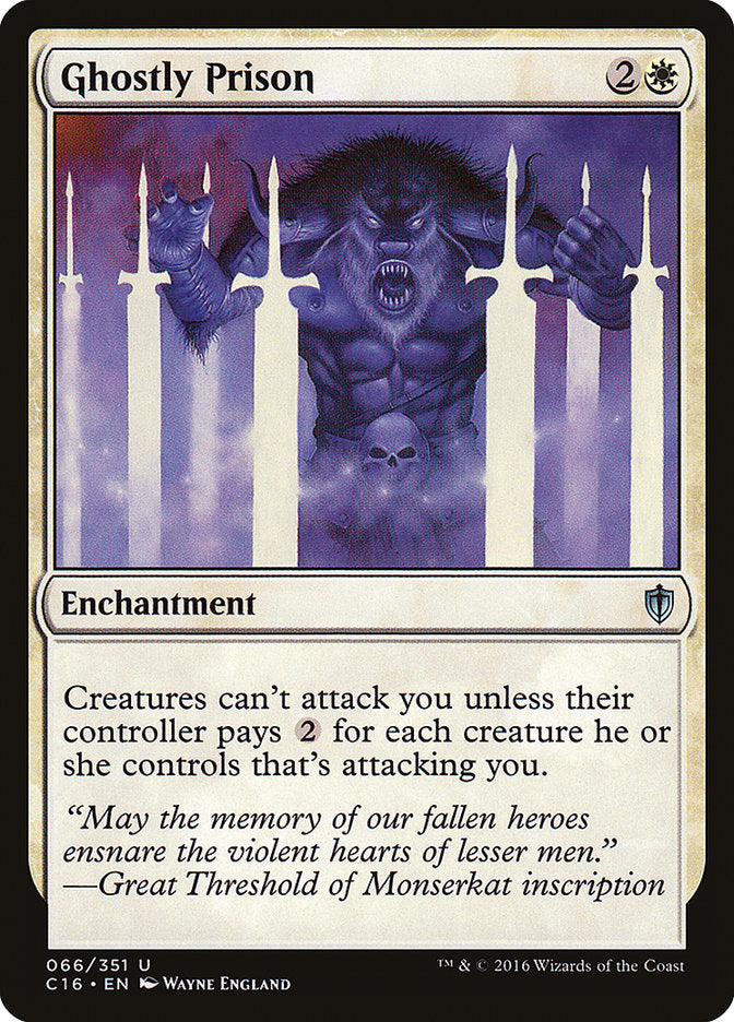 MTG Card Title: Ghostly Prison C16/66