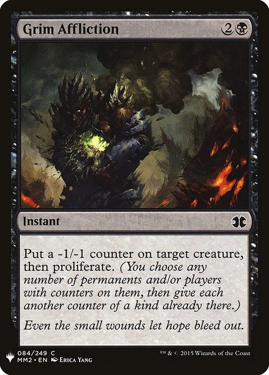 MTG Card Title: Grim Affliction PLST/MM2-84