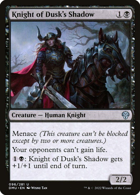 MTG Card Title: Knight of Dusk's Shadow DMU/96