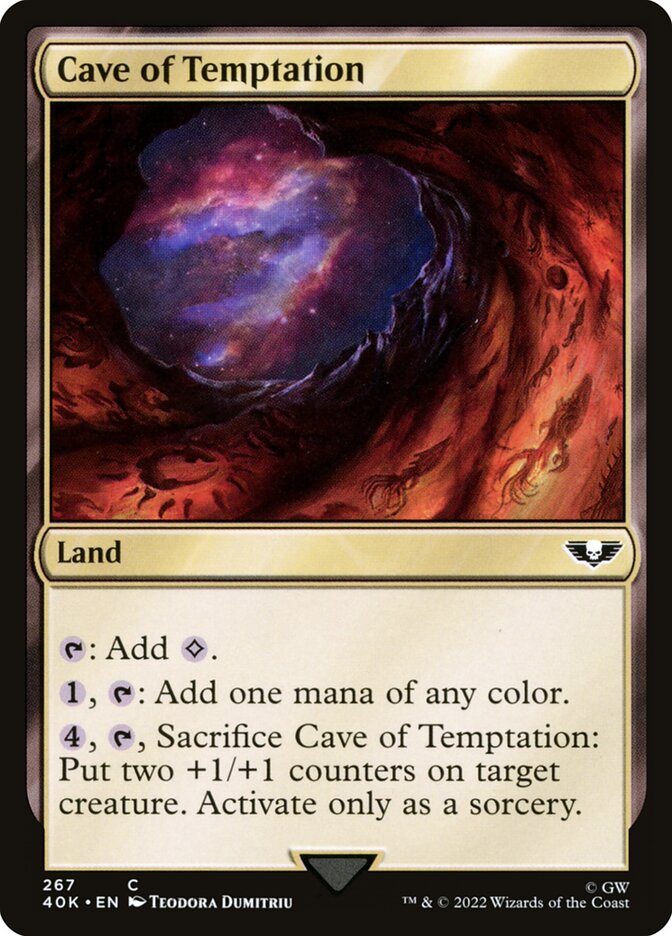MTG Card Title: Cave of Temptation 40K/267