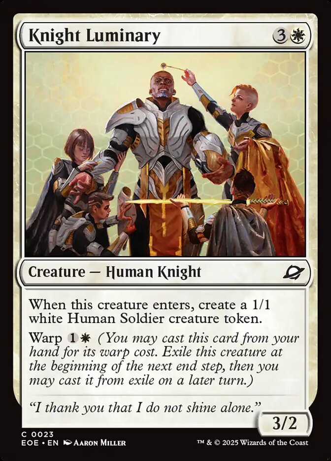 MTG Card Title: Knight Luminary EOE/23