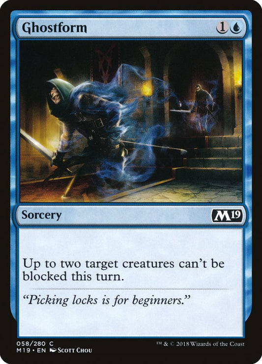 MTG Card Title: Ghostform M19/58
