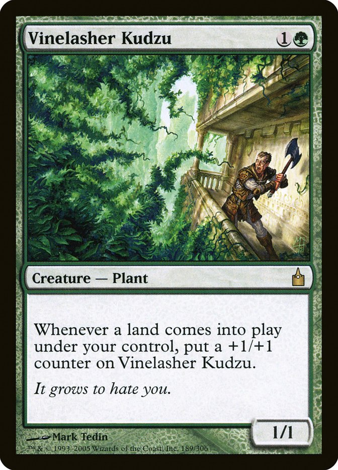 MTG Card Title: Vinelasher Kudzu RAV/189