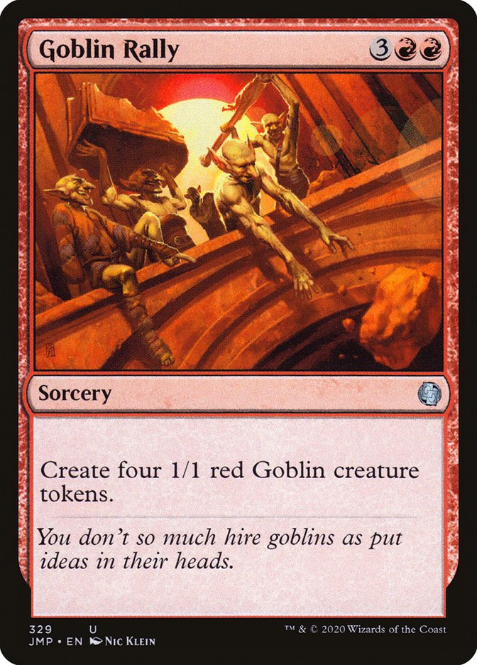 MTG Card Title: Goblin Rally JMP/329