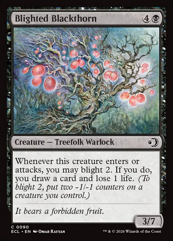 MTG Card Title: Blighted Blackthorn ECL/90