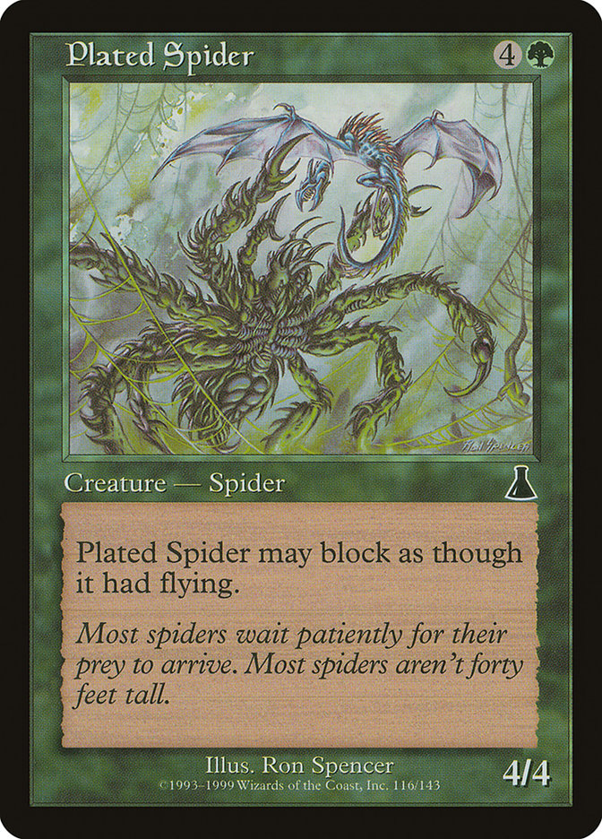 MTG Card Title: Plated Spider UDS/116