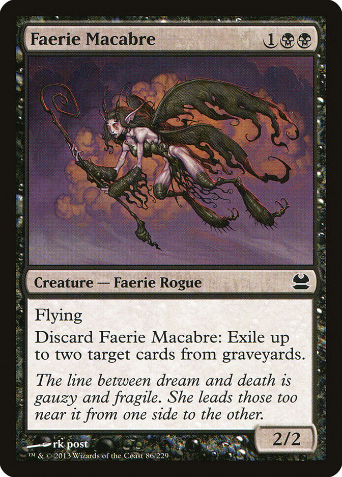MTG Card Title: Faerie Macabre MMA/86