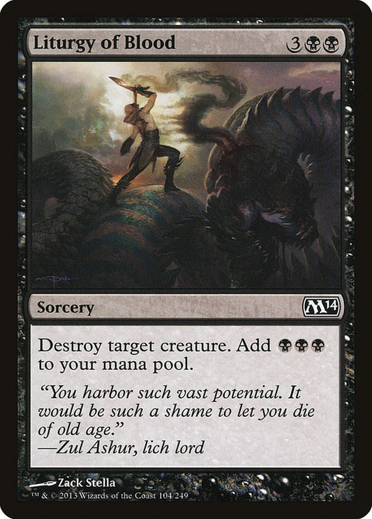 MTG Card Title: Liturgy of Blood M14/104