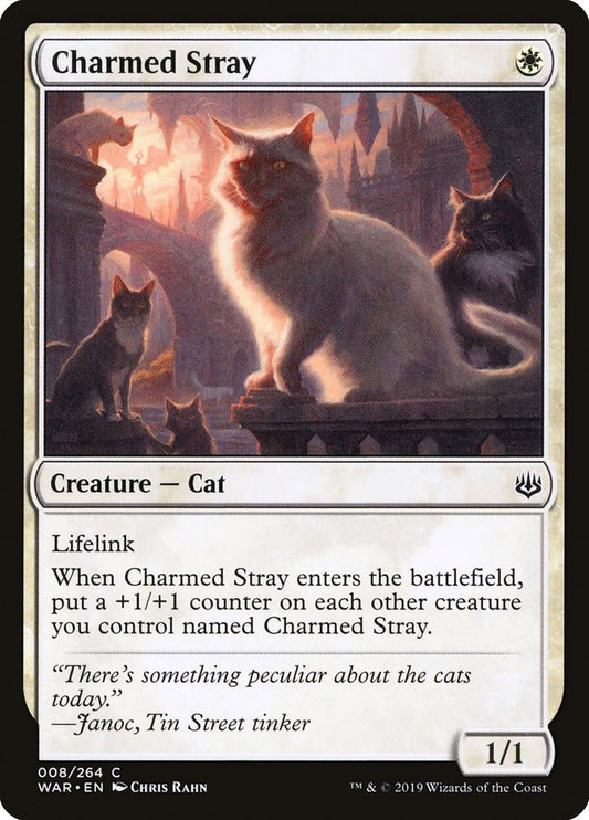 MTG Card Title: Charmed Stray WAR/8