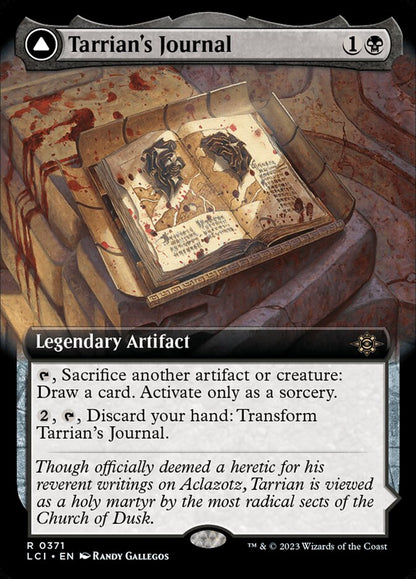 MTG Card Title: Tarrian's Journal // The Tomb of Aclazotz LCI/371
