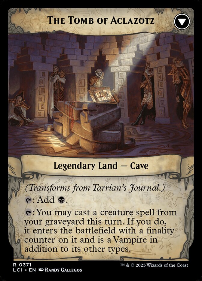 Tarrian's Journal // The Tomb of Aclazotz LCI/371