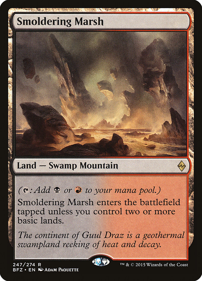 MTG Card Title: Smoldering Marsh BFZ/247