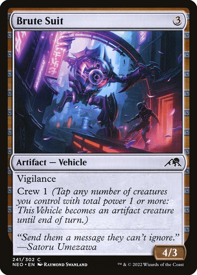 MTG Card Title: Brute Suit NEO/241