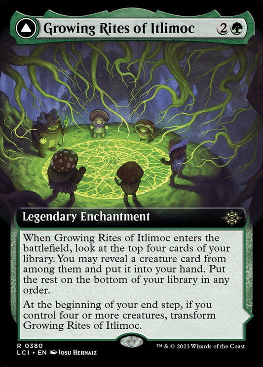 MTG Card Title: Growing Rites of Itlimoc // Itlimoc, Cradle of the Sun LCI/380