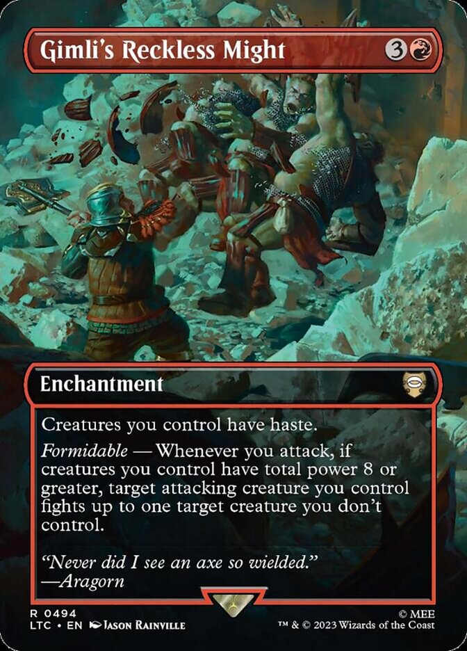 MTG Card Title: Gimli's Reckless Might LTC/494