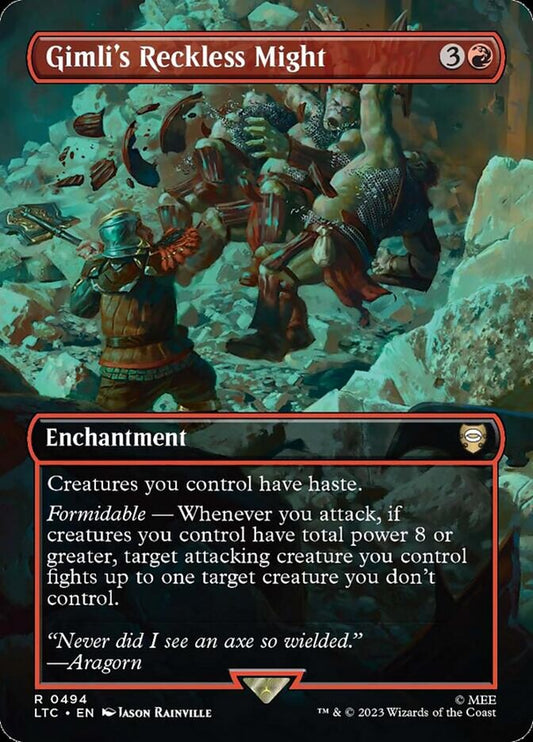 MTG Card Title: Gimli's Reckless Might LTC/494