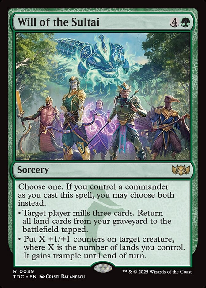 MTG Card Title: Will of the Sultai TDC/49