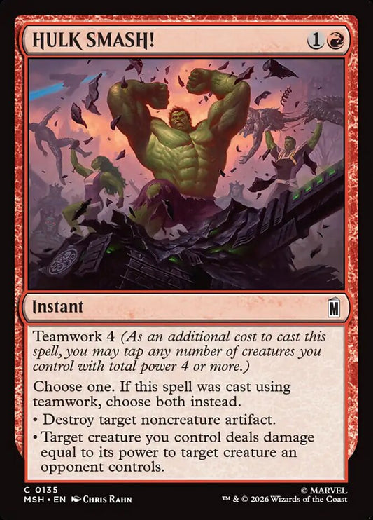 MTG Card Title: HULK SMASH! MSH/135