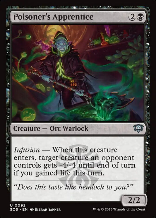 MTG Card Title: Poisoner's Apprentice SOS/92