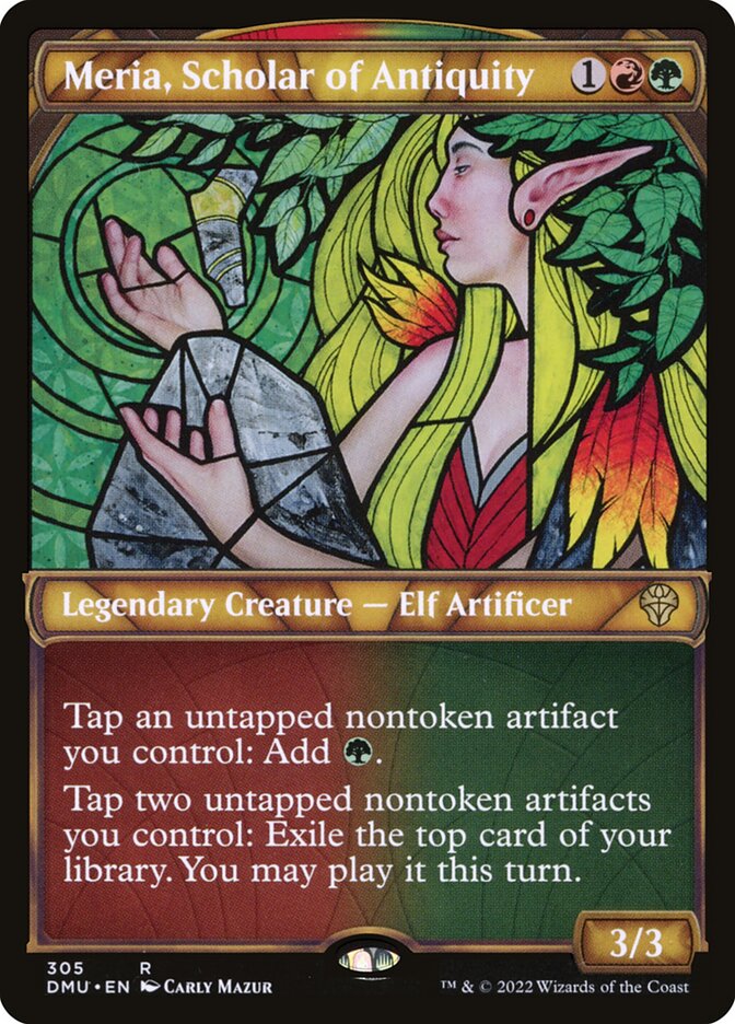 MTG Card Title: Meria, Scholar of Antiquity DMU/305