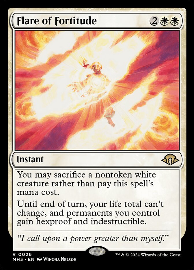 MTG Card Title: Flare of Fortitude MH3/26