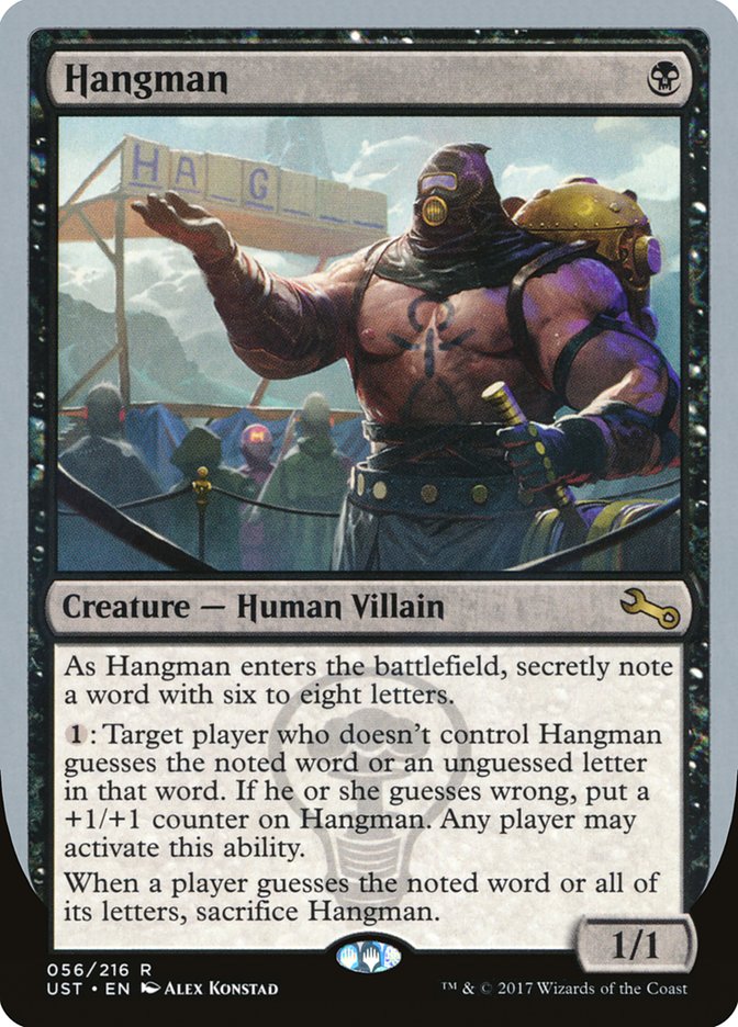 MTG Card Title: Hangman UST/56