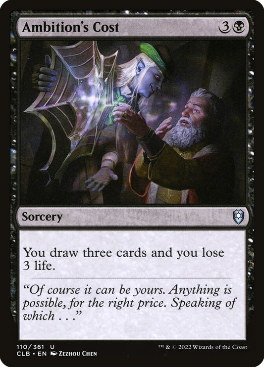 MTG Card Title: Ambition's Cost CLB/110